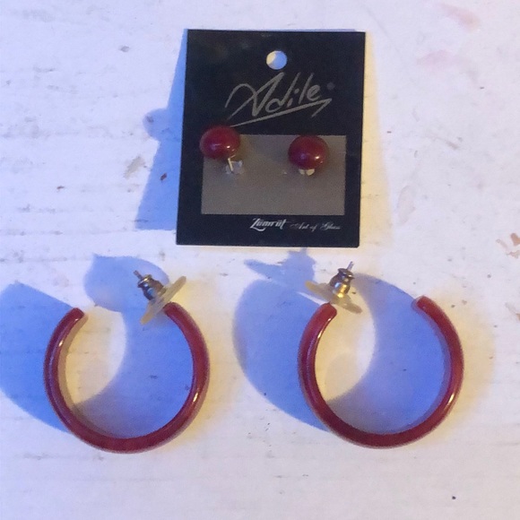 80s Vintage Earring Set Costume Jewelry - Picture 1 of 3